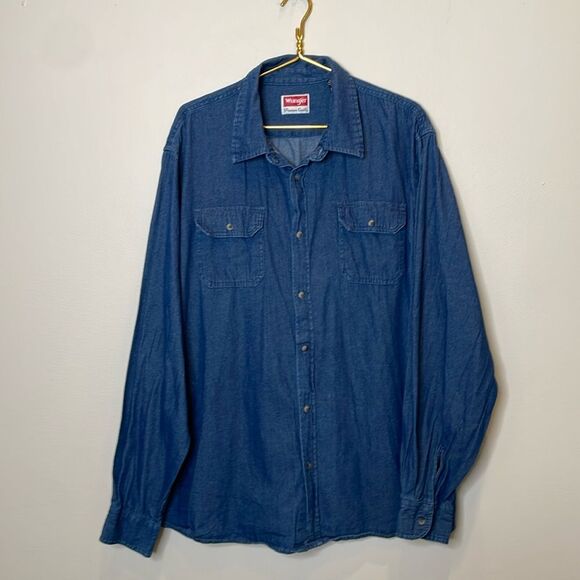 Wrangler Denim Button Down Shirt 2XT - Picture 1 of 6